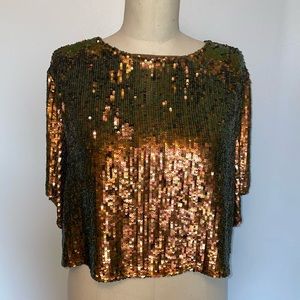 3.1 Phillip Lim iridescent sequin top size 6